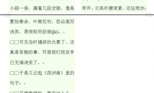 word文档怎么只显示左半右半空白
