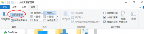 win10打开我的电脑 右边选择要预览的文件 怎么去掉